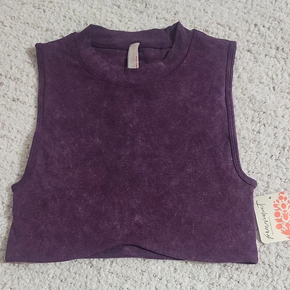 FP Movement by Free People Purple Crop Top - Picture 1 of 8